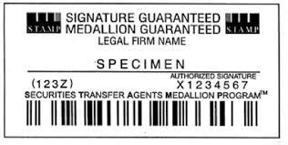 medallion signature guarantee look up.